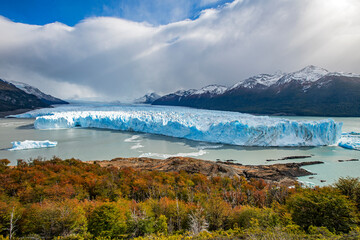 Argentina, Santa Cruz, El Calafate, Clouds over Perito Moreno Glacier