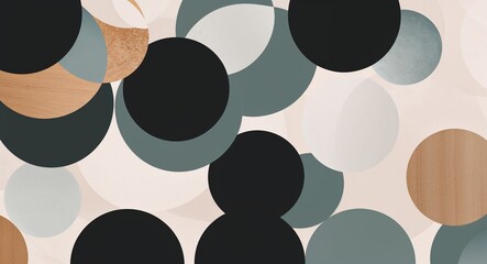 Wall Mural - Overlapping circles background for abstract modern layered visual interest