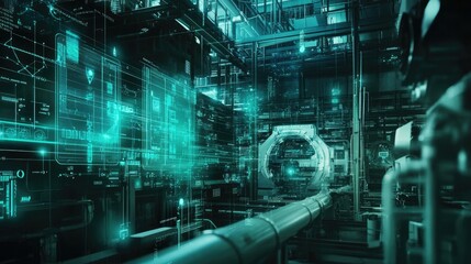 Poster - Futuristic Industrial Technology Environment