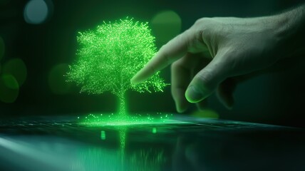 Poster - Touching Holographic Tree with Human Hand