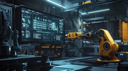 Poster - Advanced Robotic Arm in High-Tech Environment