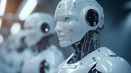 Poster - Futuristic Robots in Modern Art Display