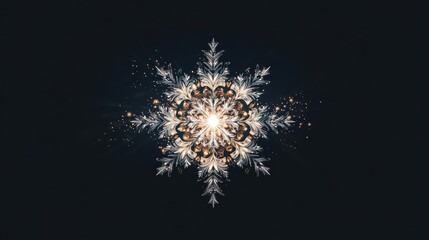 Poster - Elegant Snowflake Design with Sparkling Details