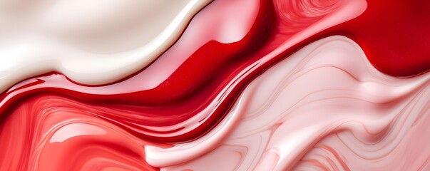 Poster - Dynamic Viscosity Bold Brush Art - Abstract Flowing Strokes with Vivid Tones and High Contrast for Creative Design Projects