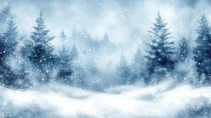 Wall Mural - Snowflakes Falling on Winter Snowdrifts