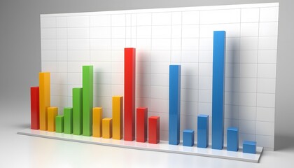 3d successful sales or sales chart design, showing movement, growth and transactions.