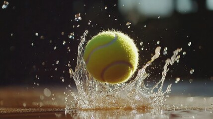 A Pause in the Action: The Humble Tennis Ball, Center Stage on a World-Famous Court