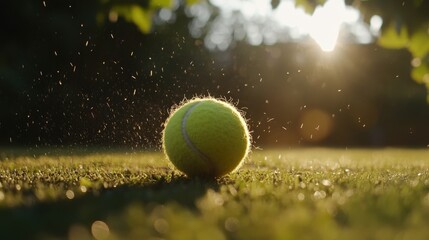 A Pause in the Action: The Humble Tennis Ball, Center Stage on a World-Famous Court