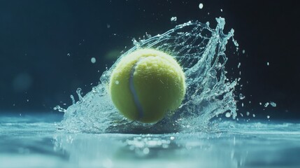 A Pause in the Action: The Humble Tennis Ball, Center Stage on a World-Famous Court