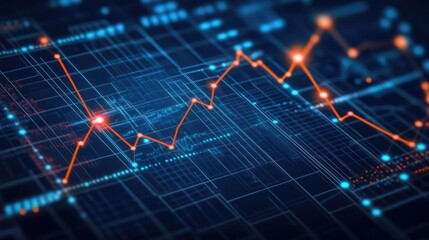 Poster - Abstract Data Visualization with Chart Lines and Grids