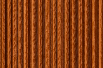 Wall Mural - A close-up view of textured wooden surface showcasing vertical lines and a warm, rich brown hue.