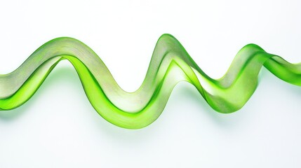 Poster - Elegant Green Wave with Smooth Curves