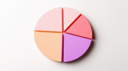 Poster - Colorful Pie Chart with Sections on White Background
