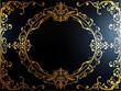 © Sarayuth - Luxurious dark background with intricate gold and silver inlays, silver, pattern, dark