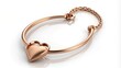 © arri - Rose Gold Heart Shaped Keychain with Chain