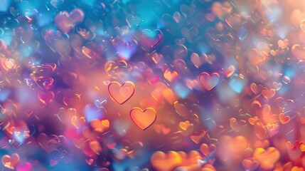 blurry heart bokeh