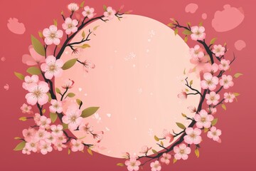 Wall Mural - Pink cherry blossoms