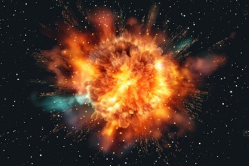 Sticker - Fiery explosion in space