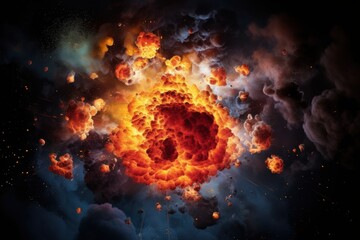 Sticker - Fiery explosion in space