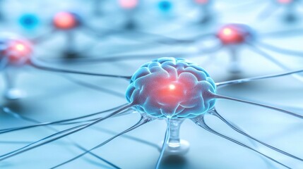 Poster - Abstract Neural Connections in Bright Colors