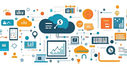 Poster - Modern Cloud Technology and Data Visualization Concepts