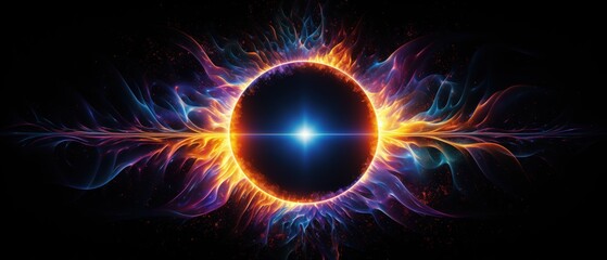 Wall Mural - fiery cosmic ring