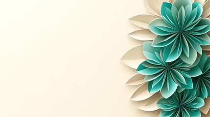 Poster - Elegant Paper Flowers Decoration for Background