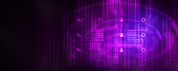 Poster - 2D illustration Digital Abstract Business Networking background
