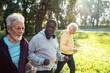 © Marko Geber - Senior men jogging in the park together