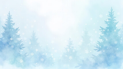 Wall Mural - Abstract winter forest background