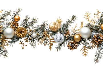 Wall Mural - png christmas border decoration branches white.