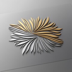 Poster - A Sophisticated Logo Design Showcasing a Harmonious Blend of Gold and Silver Colors for Elegant Branding Solutions and Marketing Applications
