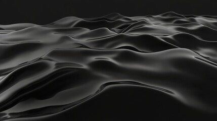Aufkleber - Abstract black and white 3D rendering of a textured landscape.