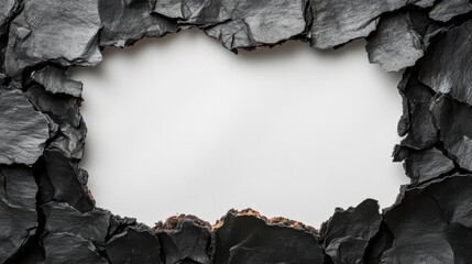 Poster - textured black slate frame with white center space