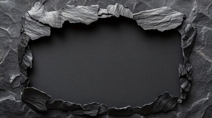 Poster - textured black slate frame with dark background