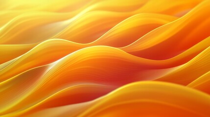 Poster - waves of vibrant orange and yellow textures flowing smoothly, creating a soothing visual experience 
