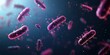 © AImagine Designs - A vibrant representation of bacteria in a microscopic view, showcasing their intricate shapes and textures against a dark background