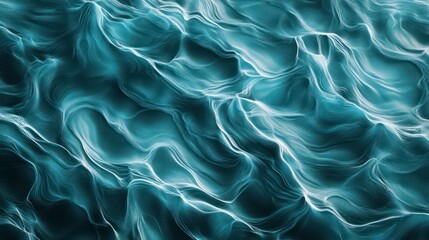 Poster - A close-up of a vibrant turquoise water surface designed with dynamic ripples - great for your projects!