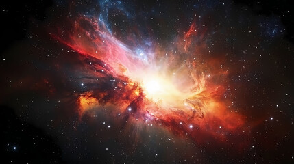 Wall Mural - a vibrant cosmic background with colorful galaxies and constellations. colorful nebula with stars an
