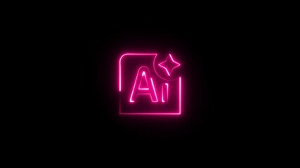 Letters AI artificial intelligence, ionic letters on the background of the program code