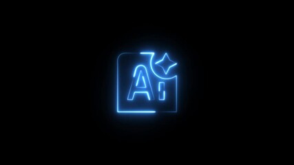Letters AI artificial intelligence, ionic letters on the background of the program code