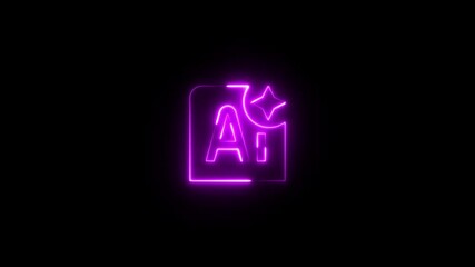 Letters AI artificial intelligence, ionic letters on the background of the program code