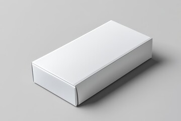 Leinwandbilder - White cardboard box isolated on a gray background, perfect for your product mockup.