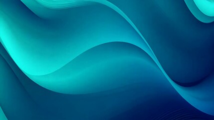 Poster - Vibrant Abstract Background with Smooth, Flowing Waves in Blue and Turquoise Calming Gradient Design Texture for Serene and Tranquil Projects
