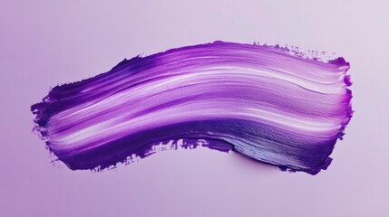 Aufkleber - A smooth brushstroke of purple paint on a light background, showcasing color and texture.