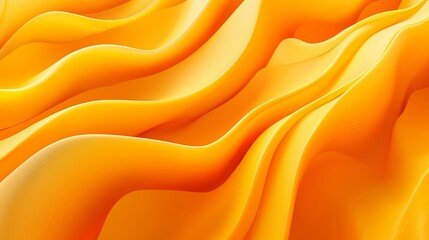 Poster - Flowing patterns of vibrant orange fabric create a warm and inviting atmosphere in soft, wavy textures