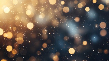 Leinwandbilder - Vibrant abstract background with golden and black bokeh lights create a captivating atmosphere. This photo of bokeh lights offers an enchanting feel with plenty of copy space.