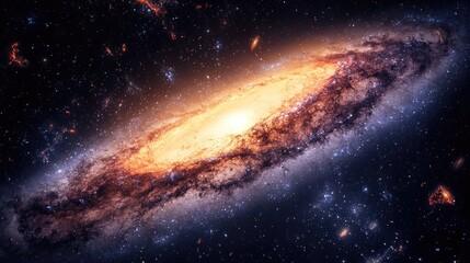 Wall Mural - panoramic fantasy photography capturing the vibrant beauty of nebulae and galaxies in space. ideal f