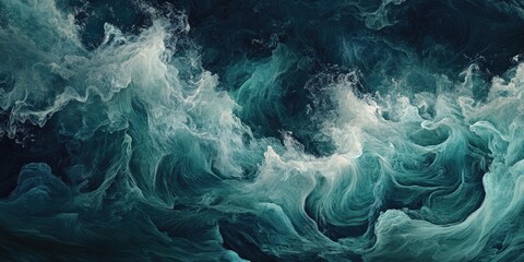 Leinwandbilder - Cinematic representations of abstract fluid waves create a mesmerizing spectacle as they ripple and splash, showcasing captivating movements and dynamic textures.