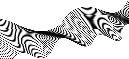 Poster - abstract wave stripe lines texture background. Wave line Abstract white and light gray.	